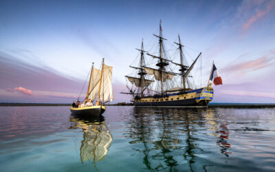 L’Hermione entre chien et loup